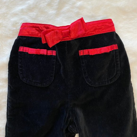 Newberry Cotton Velour Embroidered Floral Design Pull-On Pants Size 12 M… - Picture 2 of 7